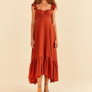 FarmRio Brown Sleeveless Maxi Dress - Size Medium - NEW w/ TAGS!